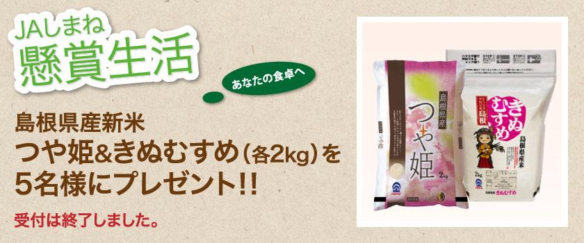 受付終了 懸賞生活 9月のプレゼント つや姫&きぬむすめ2kg