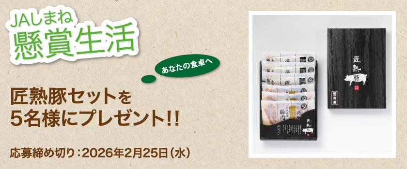 懸賞生活　2月のプレゼント　匠熟豚セット